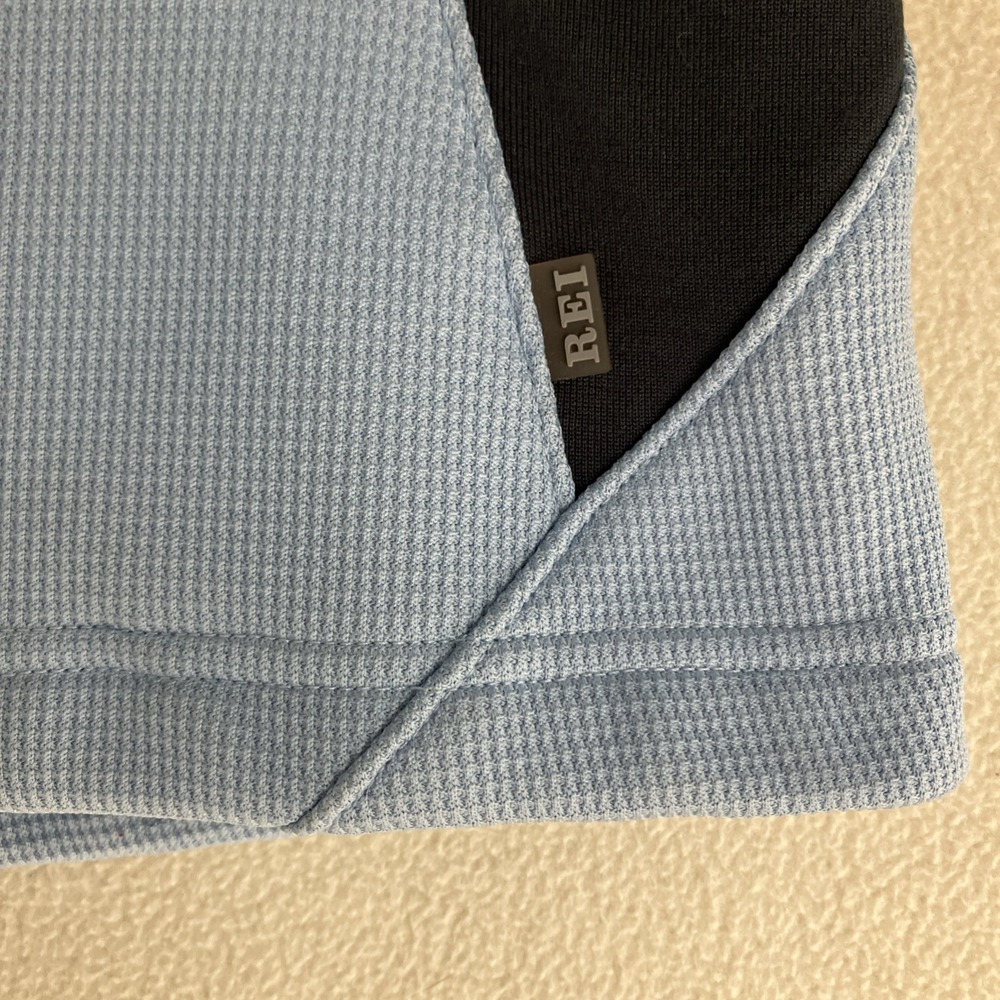 REI Softshell Jacket Women's L Blue Black Full Zip Fleece Lined Pullover - Picture 3 of 6